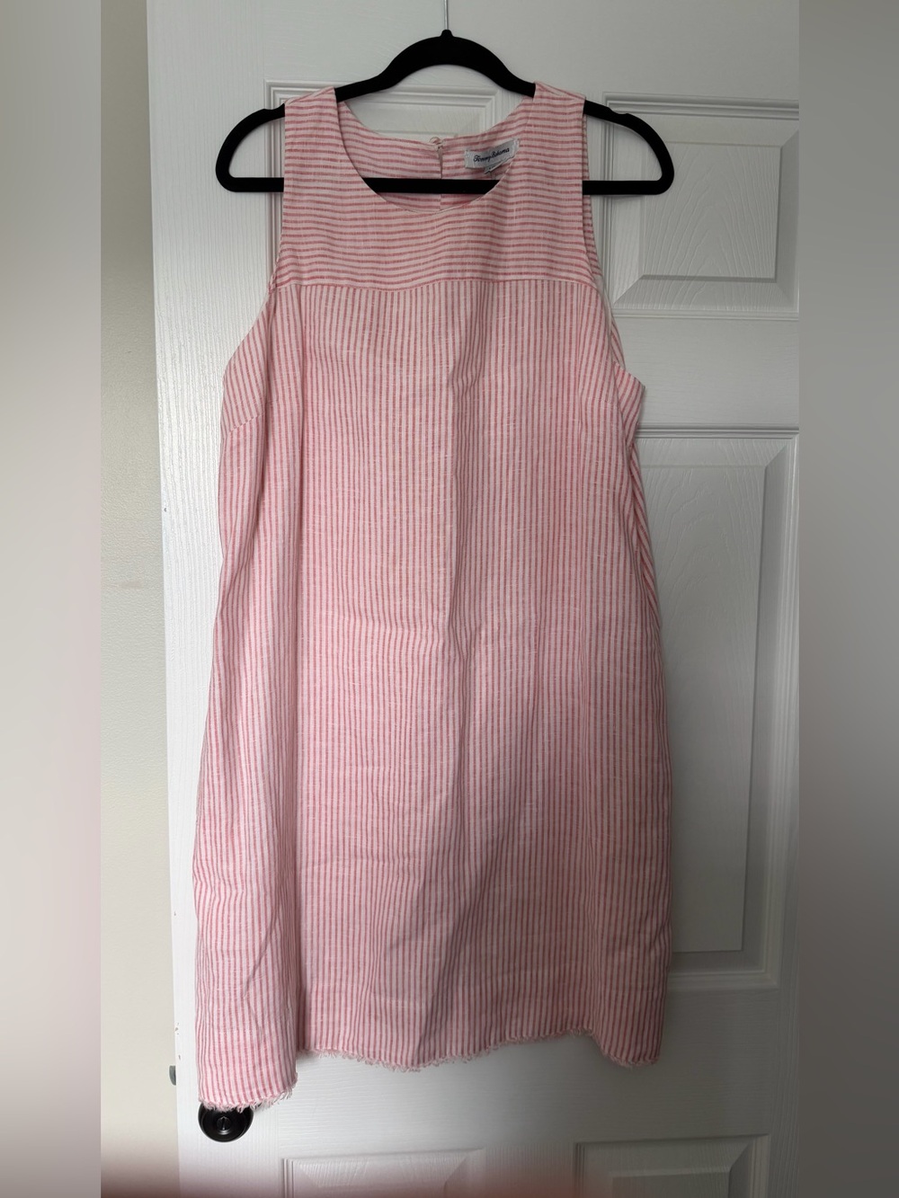 Tommy Bahama Pink and White Striped Sleeveless Dress